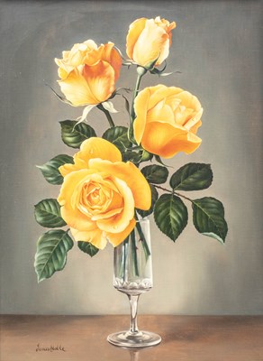 Lot 367 - James Noble (1919-1989) Still life of yellow...