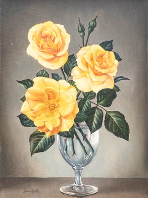 Lot 366 - James Noble (1919-1989) Still life of yellow...