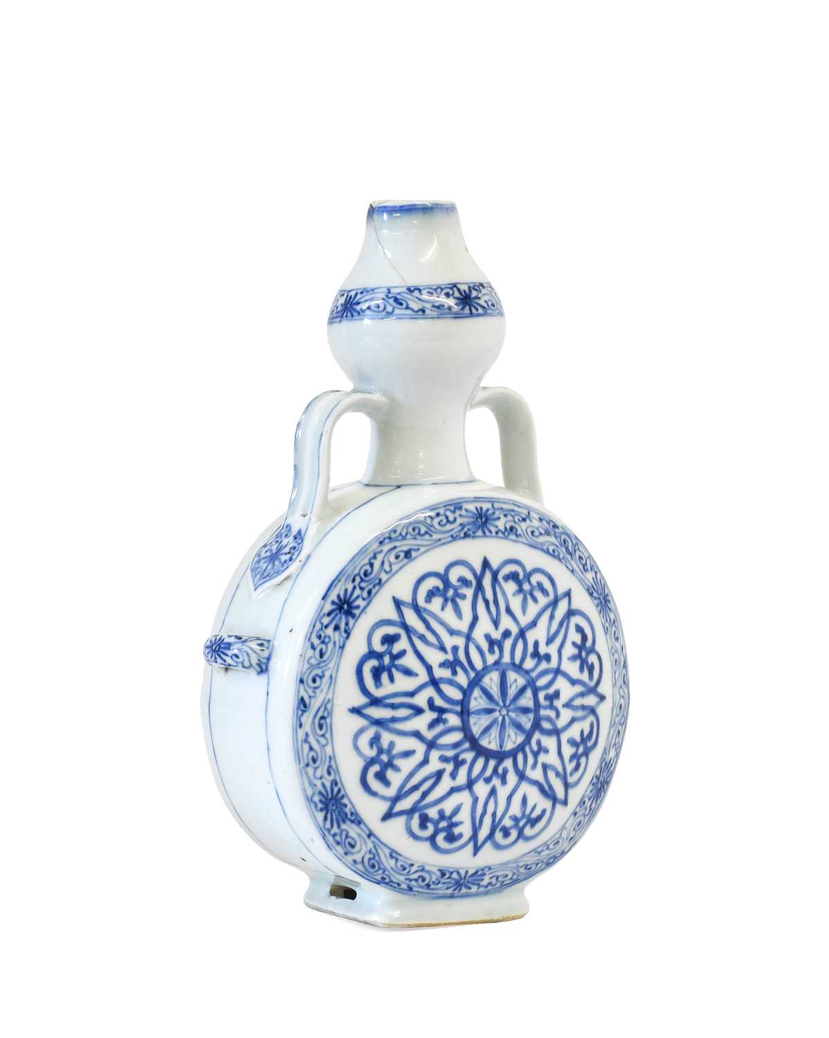 Lot 56 - A Chinese Porcelain Double Gourd Moonflask...