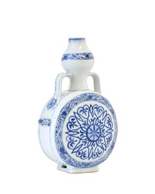 Lot A Chinese Porcelain Double Gourd Moonflask...