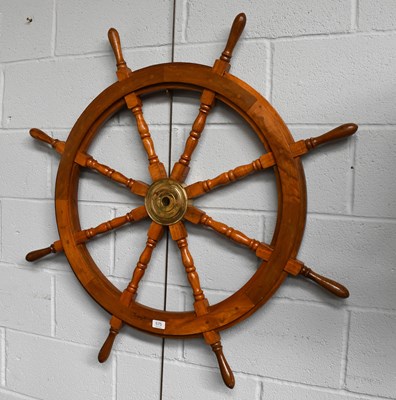 Lot 575 - Reproduction Ships Wheel, 106cm diameter