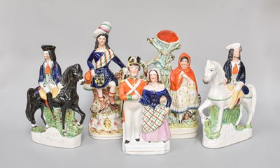 Lot 40 - A Collection of Victorian Staffordshire...