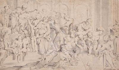 Lot 1252 - After Annibale Carracci "St Roch distributing...
