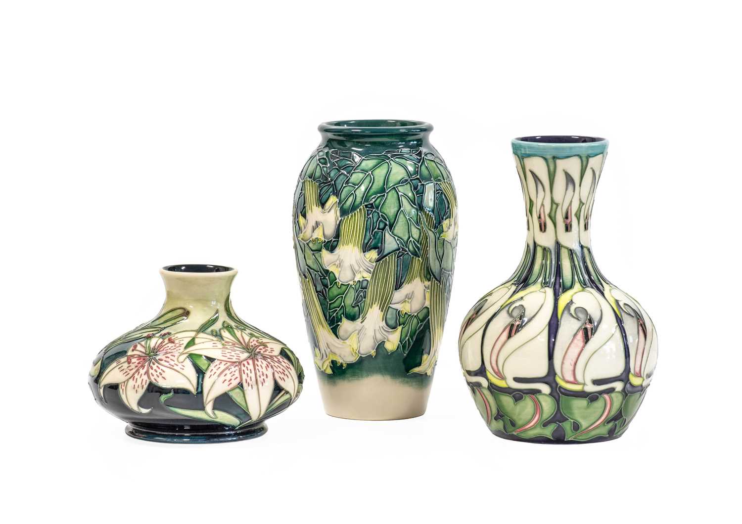 Lot 526 - Modern Moorcroft Pottery Angels Tumpets...