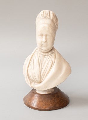 Lot 146 - A Victorian Wax Portrait Bust, Elizabeth Fry...