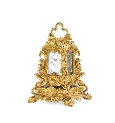 Lot 294 - A Bronze Ormolu Strike and Repeat Calendar...