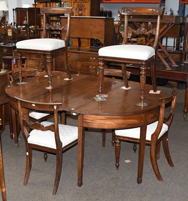 Lot 523 - A George III Mahogany D-end Dining Table, 172....