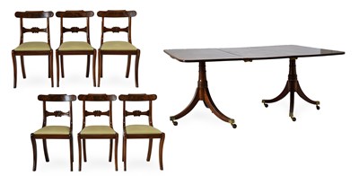 Lot 554 - A George III Mahogany Twin Pedestal Dining...