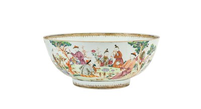 Lot A Chinese Porcelain Punch Bowl, Qianlong,...