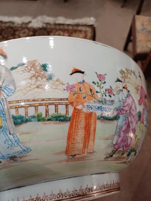 Lot 31 - A Chinese Porcelain Punch Bowl, Qianlong,...