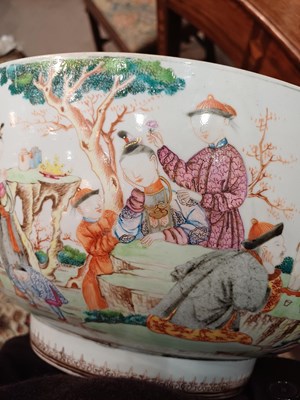 Lot 31 - A Chinese Porcelain Punch Bowl, Qianlong,...