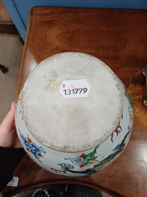 Lot 61 - A Pair of Chinese Wucai Porcelain Vases, Wanli...