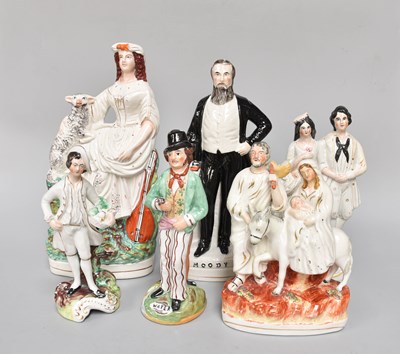 Lot 53 - A Collection of Victorian Staffordshire...