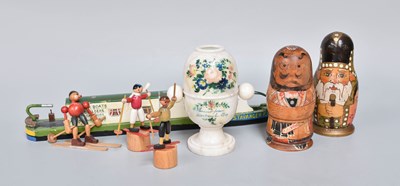 Lot 45 - Three Matchbox Mechanical Music Boxes,...