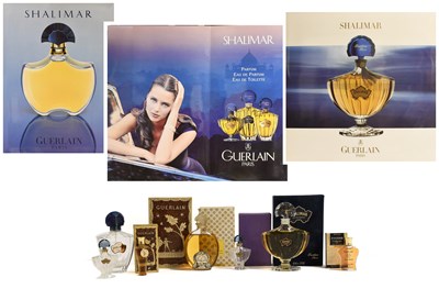 Lot Guerlain Shalimar Scent Bottles and Ephemera,...
