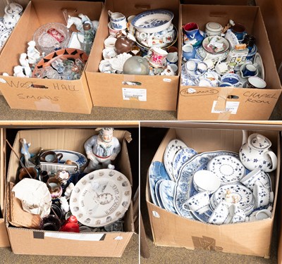 Lot 106A - Five Boxes of Mixed Ceramics and Glass,...