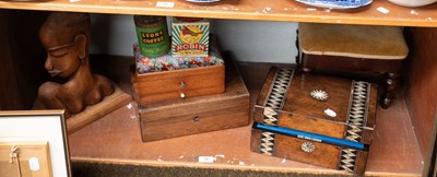 Lot 38 - Three Victorian Work Boxes and Contents,...