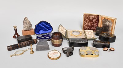 Lot 48 - A Collection of Various Antique Snuff Boxes,...
