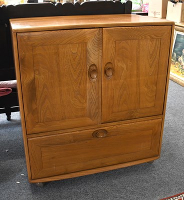 Lot 629 - Ercol Light Elm Entertainment Cabinet, 85cm by...
