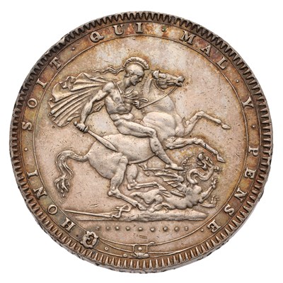 Lot 37 - George III, Crown 1820 LX, (Bull 2016, ESC 219,...