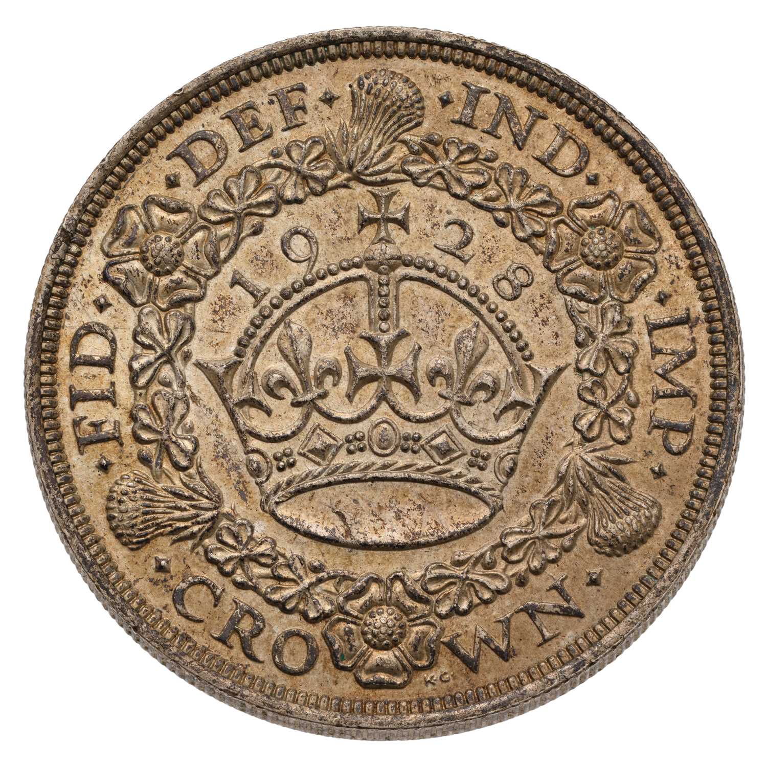 Lot 64 - George V, 'Wreath' Crown 1928, (Bull 3633, ESC...