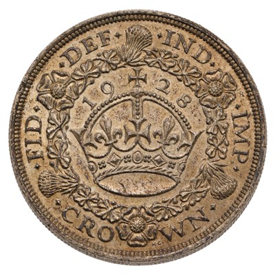 Lot 64 - George V, 'Wreath' Crown 1928, (Bull 3633, ESC...