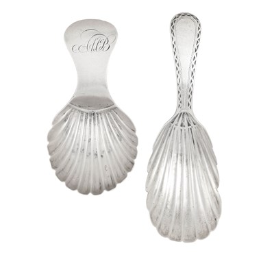 Lot 2022 - Two George III Scottish Provincial Silver Caddy-Spoons