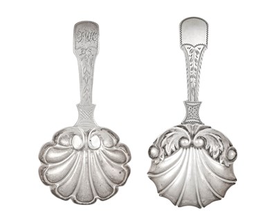 Lot 2056 - Two George IV Silver Caddy-Spoons