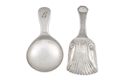 Lot 2046 - Two George III Scottish Silver Caddy-Spoons