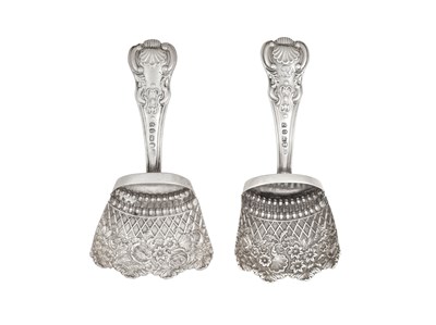 Lot 2051 - Two George IV Silver Caddy-Spoons