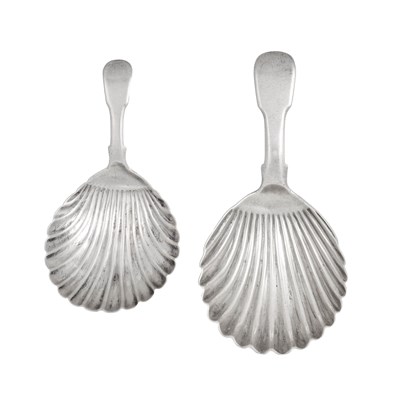 Lot 2050 - Two George IV or William IV Scottish Provincial Silver Caddy-Spoons