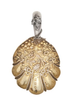 Lot 2063 - A Victorian Parcel-Gilt Silver Caddy-Spoon