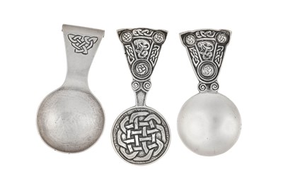 Lot 2071 - Three George VI Scottish Silver Caddy-Spoons