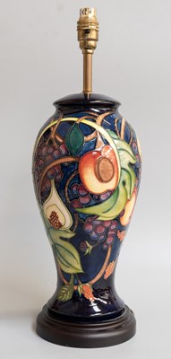 Lot 201 - A Modern Moorcroft Pottery Table Lamp, "Queens...