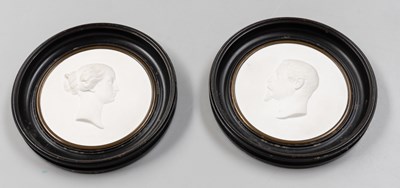 Lot 129 - A Pair of Sèvres Biscuit Porcelain Plaques,...