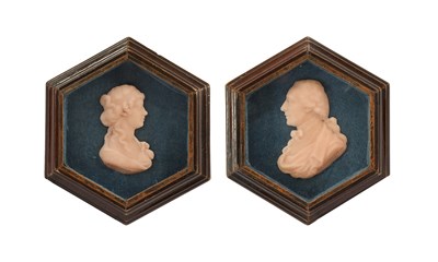 Lot 255 - A Matched Pair of Tassie Bas-Relief Wax...