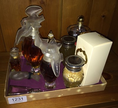 Lot 1231 - Assorted Scent Bottles comprising a graduated...
