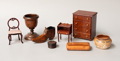 Lot 44 - A Treen Pin Cushion, 19th century, formed as a...