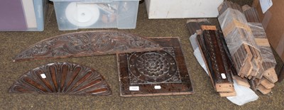 Lot 123 - A Quantity of Oak Panelling/Furniture Moulding,...