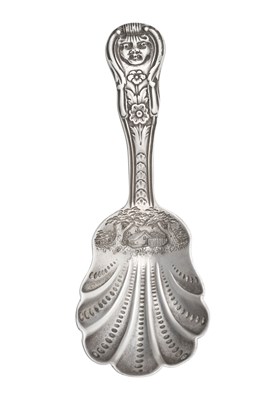 Lot 2012 - A George IV Silver Caddy-Spoon
