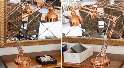Lot 194 - A Pair of Modern Polished Copper Effect...