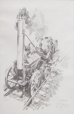 Lot 1222 - After Terence Cuneo (1907-1996) "The Rocket"...
