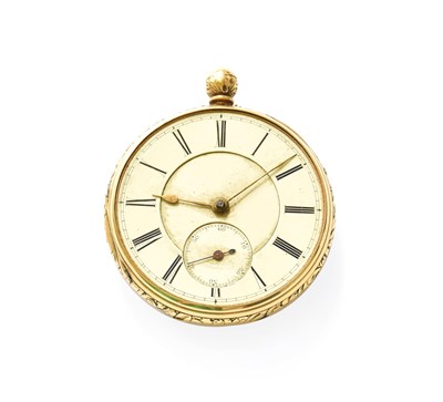 Lot 275 - An 18 Carat Gold Open Faced Pocket Watch