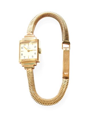 Lot 270 - A Lady's 9 Carat Gold Omega Wristwatch, with...
