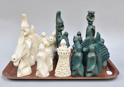 Lot 202 - A Mid-Century Ceramic Chess Set