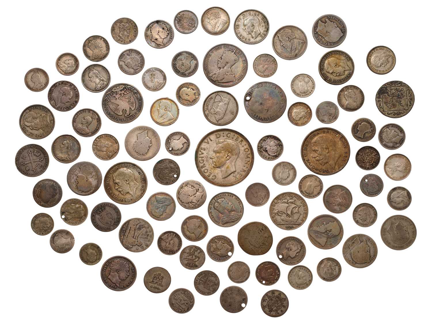 Lot 98 - Assorted British and World Silver Coinage,...