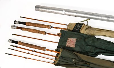 Lot 3072 - A Hardy De-Luxe Split Cane Fly Rod