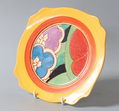 Lot 43 - A Clarice Cliff 'Bizarre' Pottery Plate, 1930s,...