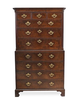 Lot 517 - A George III Mahogany Secretaire Chest on...