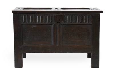 Lot 464 - A Late 17th Century Joined Oak Chest, the...